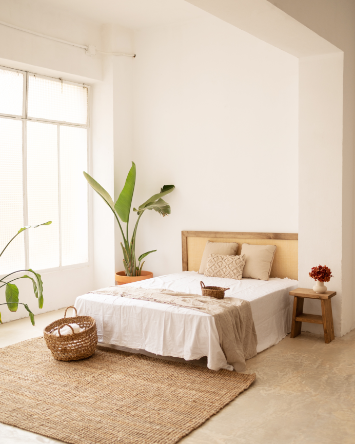 Pack de 2 comodini o tavolini ausiliari in legno massello tono rovere scuro da 45x39cm