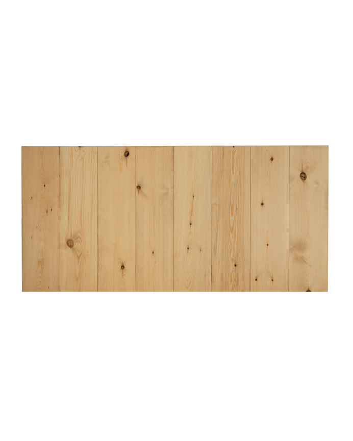 Testata di letto in legno massello in tonalità di rovere medio in diverse misure