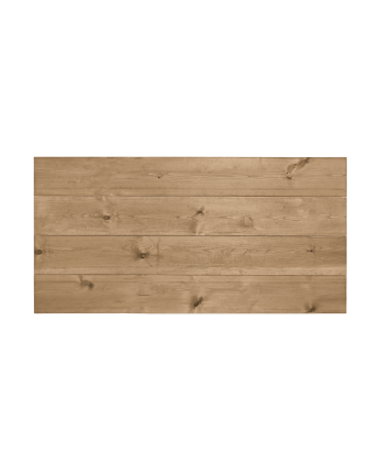 Testata di letto in legno massello in tonalità di rovere scuro in diverse misure