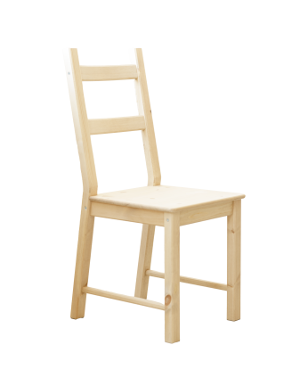 Sedia in legno massello di pino in tono naturale di 95cm