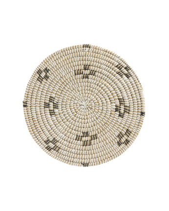 Piatto decorativo in giunco di mare multicolore 40cm