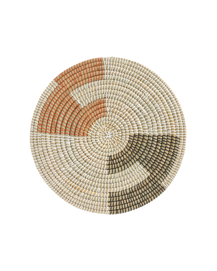 Piatto decorativo in giunco di mare multicolore 50cm