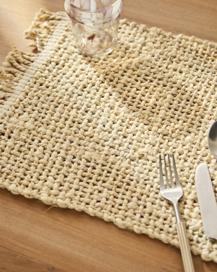 Tovaglietta individuale in juta bianca 34x45cm