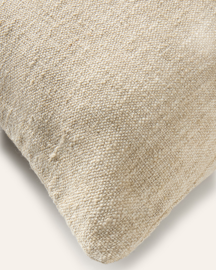 Fodera per cuscino in cotone e lino colore beige in varie misure