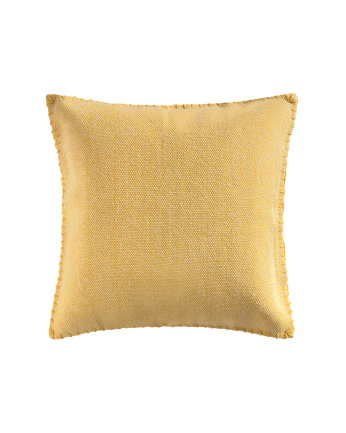 Fodera per cuscino in cotone dhurrie colore giallo in varie misure