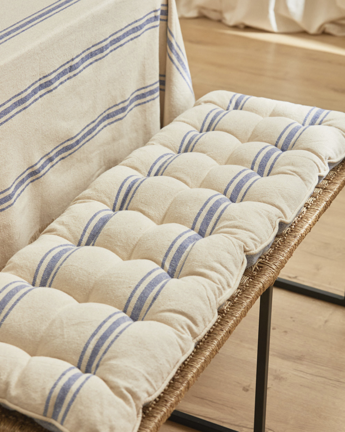 Cuscino rettangolare per panca in cotone 40x120x4cm