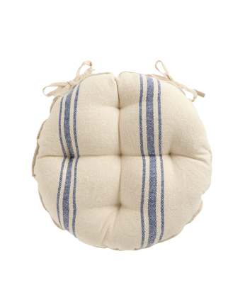 Cuscino rotondo per sedia in cotone 40x4cm