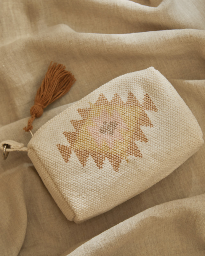 Beauty case in cotone dhurrie 11x18cm
