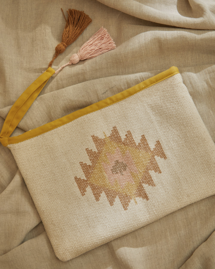 Pochette in cotone dhurrie 22x35cm