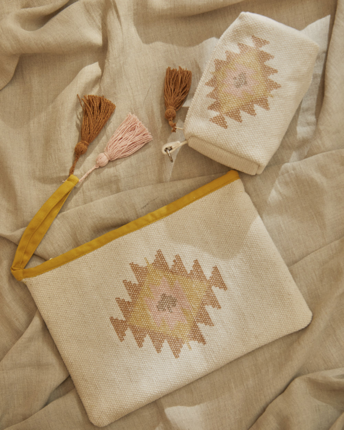 Pochette in cotone dhurrie 22x35cm