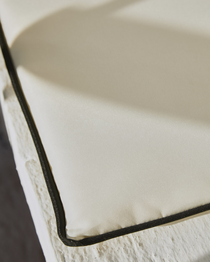 Cuscino rettangolare colore naturale e nero 40x120x3cm