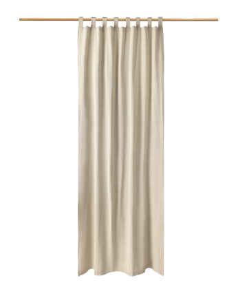 Tenda semi-opaca in cotone colore naturale 140x280cm