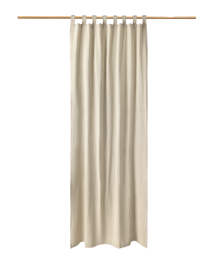 Tenda semi-opaca in cotone colore naturale 140x280cm