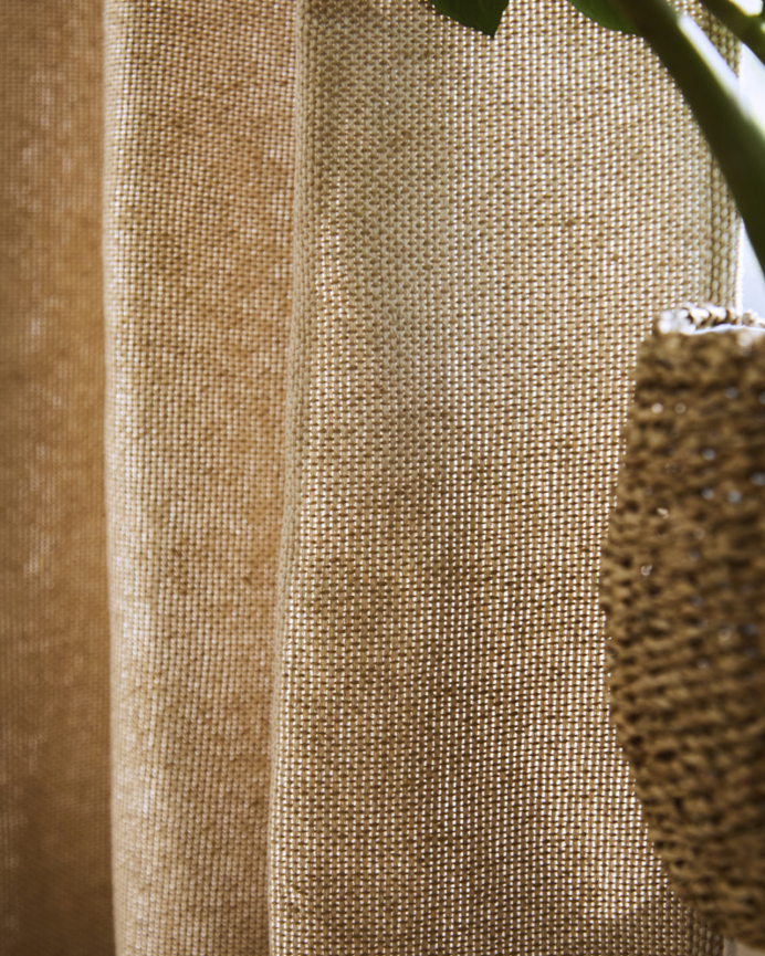 Tenda semi-opaca in cotone colore naturale 140x280cm