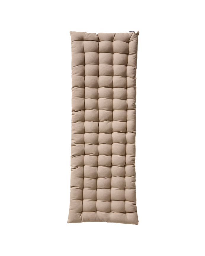 Cuscino rettangolare in cotone colore pietra 40x120x4cm
