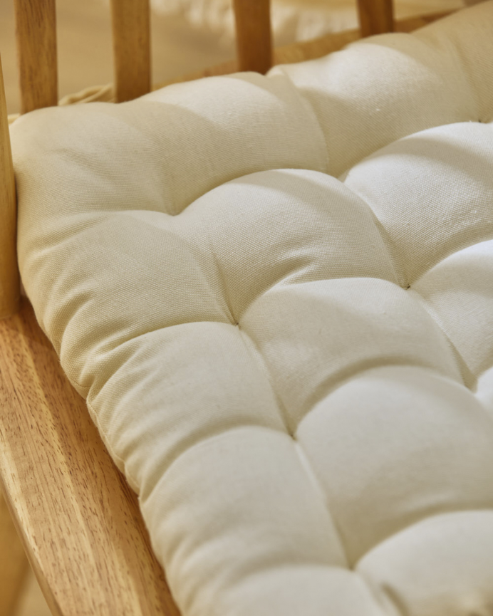 Cuscino rettangolare in cotone colore beige 40x120x4cm