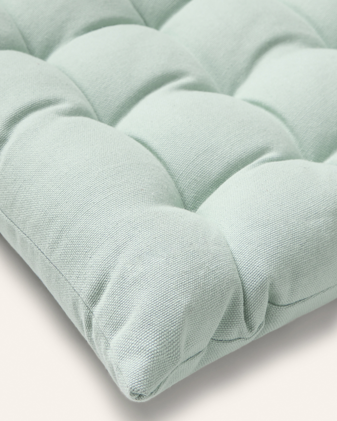 Cuscino rettangolare per panca in cotone colore verde chiaro 40x120x4cm