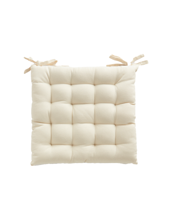 Cuscino quadrato in cotone colore beige 40x40x4cm