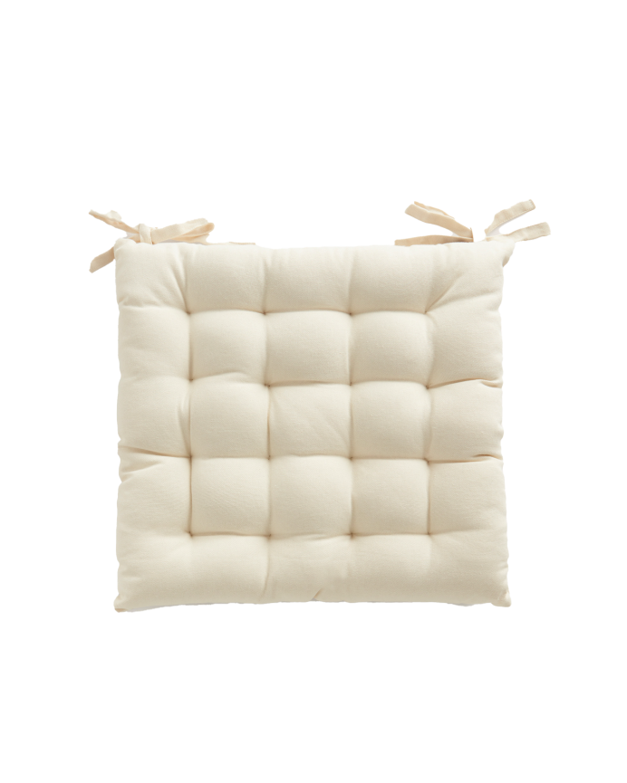 Cuscino quadrato in cotone colore beige 40x40x4cm