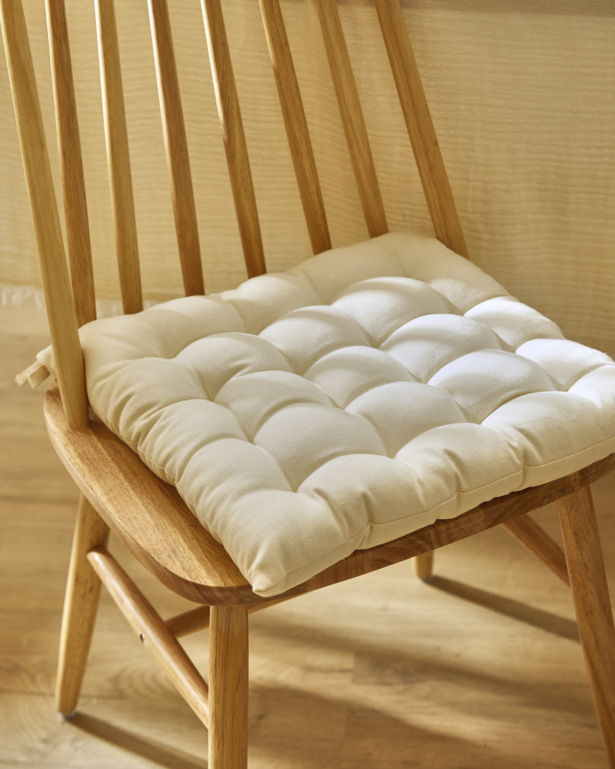 Cuscino quadrato in cotone colore beige 40x40x4cm