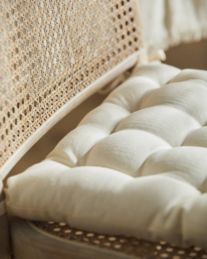 Cuscino quadrato in cotone colore beige 40x40x4cm