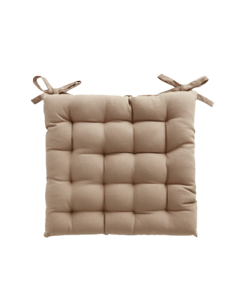 Cuscino quadrato in cotone colore beige 40x40x4cm