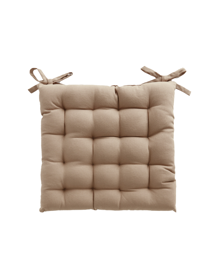 Cuscino quadrato in cotone colore beige 40x40x4cm