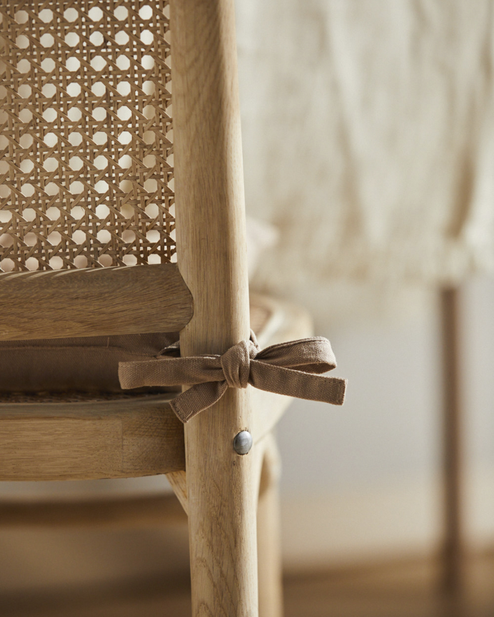Cuscino quadrato in cotone colore beige 40x40x4cm