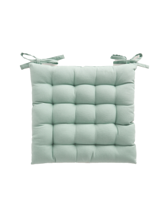 Cuscino quadrato per sedia in cotone colore verde chiaro 40x40x4cm
