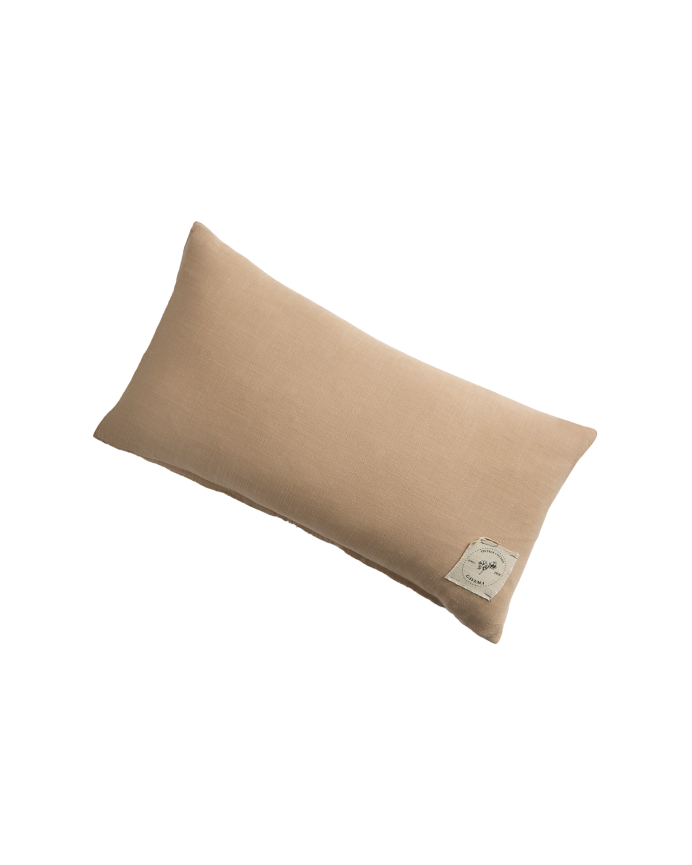 Fodera per cuscino in cotone vintage colore beige 30x60cm