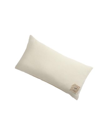 Fodera per cuscino in cotone vintage colore naturale 30x60cm