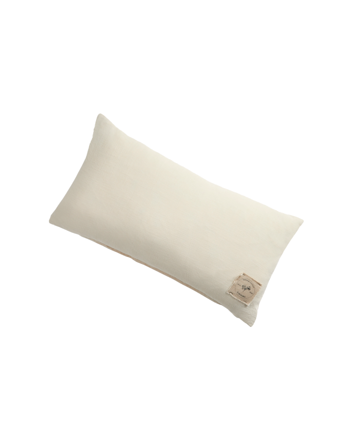 Fodera per cuscino in cotone vintage colore naturale 30x60cm