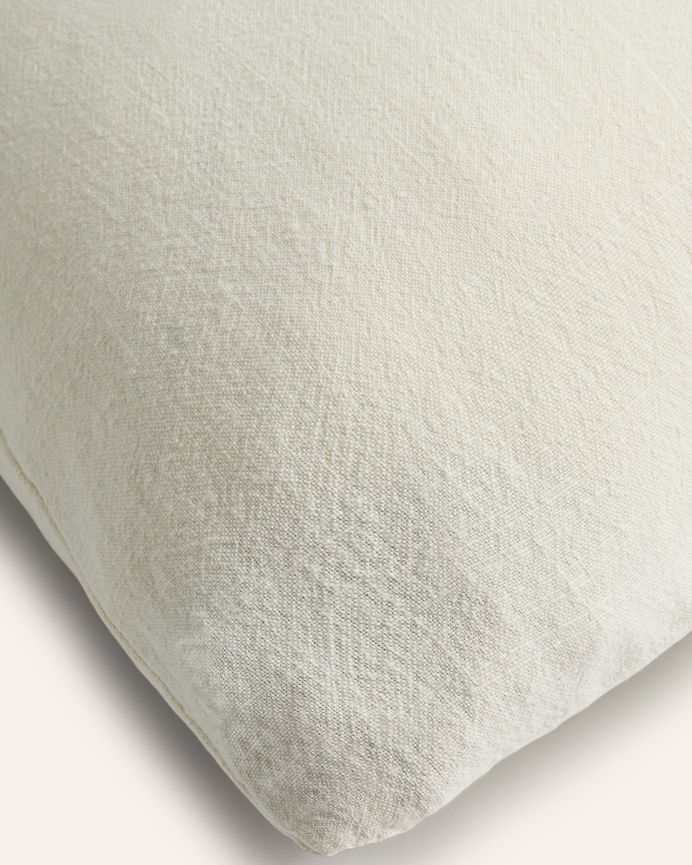 Fodera per cuscino in cotone vintage colore naturale 30x60cm