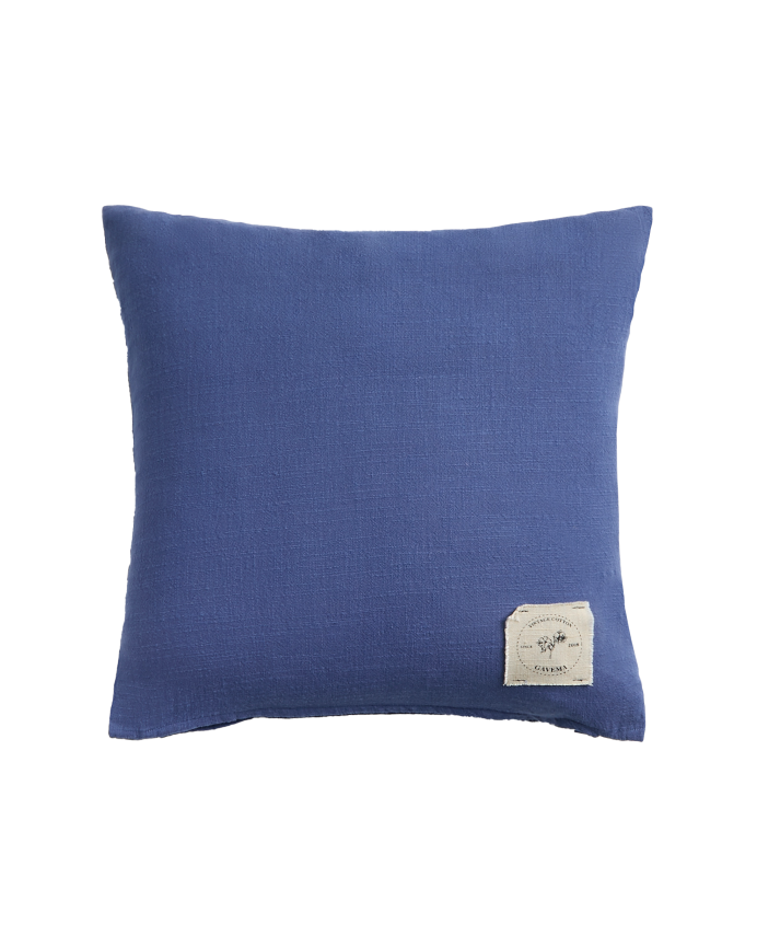 Fodera per cuscino in cotone vintage colore blu in varie misure