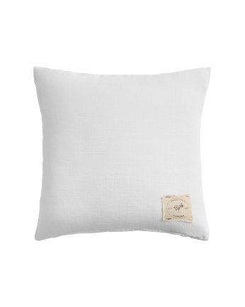 Fodera per cuscino in cotone vintage colore bianco in varie misure