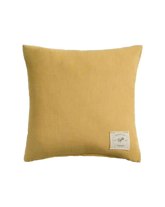 Fodera per cuscino in cotone vintage colore senape in varie misure