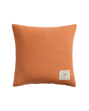 Fodera per cuscino in cotone vintage colore terra in varie misure