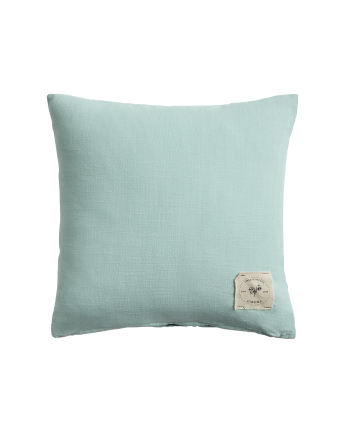 Fodera per cuscino in cotone vintage colore turchese in varie misure