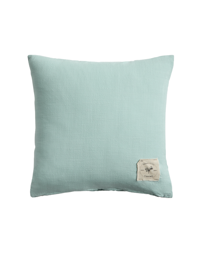 Fodera per cuscino in cotone vintage colore turchese in varie misure
