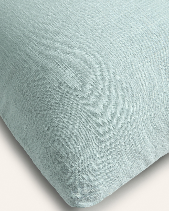 Fodera per cuscino in cotone vintage colore turchese in varie misure