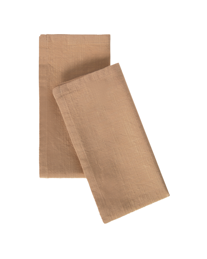 Set 2 tovaglioli in cotone beige 45x45cm