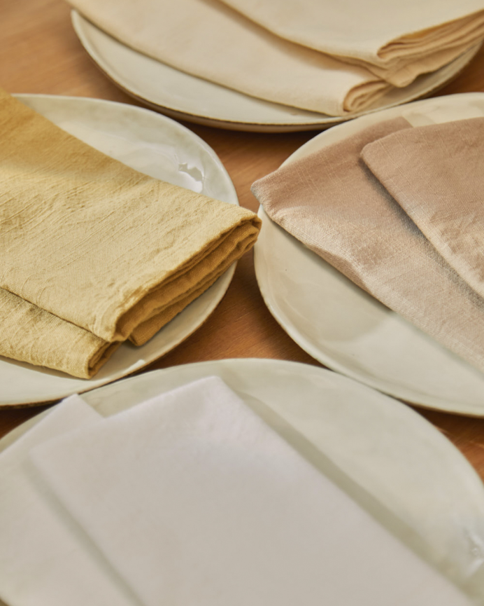 Set 2 tovaglioli in cotone bianco 45x45cm