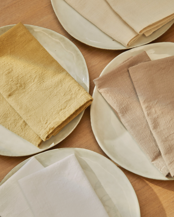 Set 2 tovaglioli in cotone naturale 45x45cm