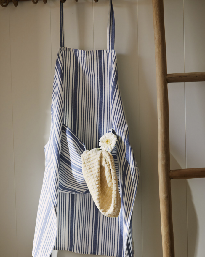 Grembiule in cotone blu 85x70cm