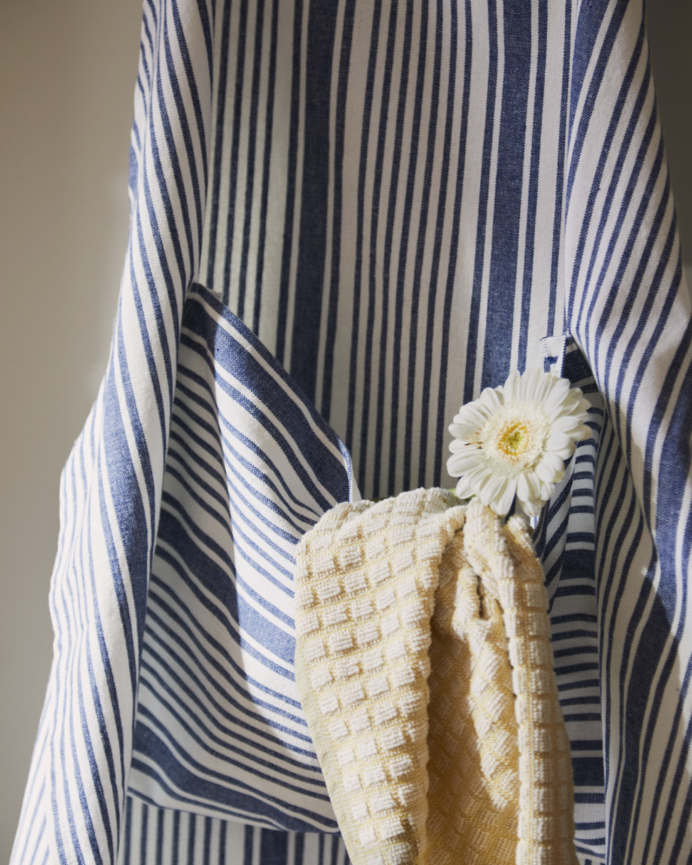 Grembiule in cotone blu 85x70cm