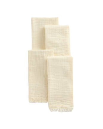 Set 4 tovaglioli in cotone naturale 45x45cm