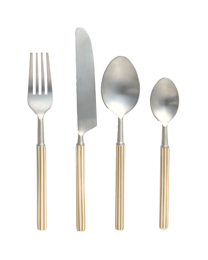 Set di posate naturale 22-20-20-18cm