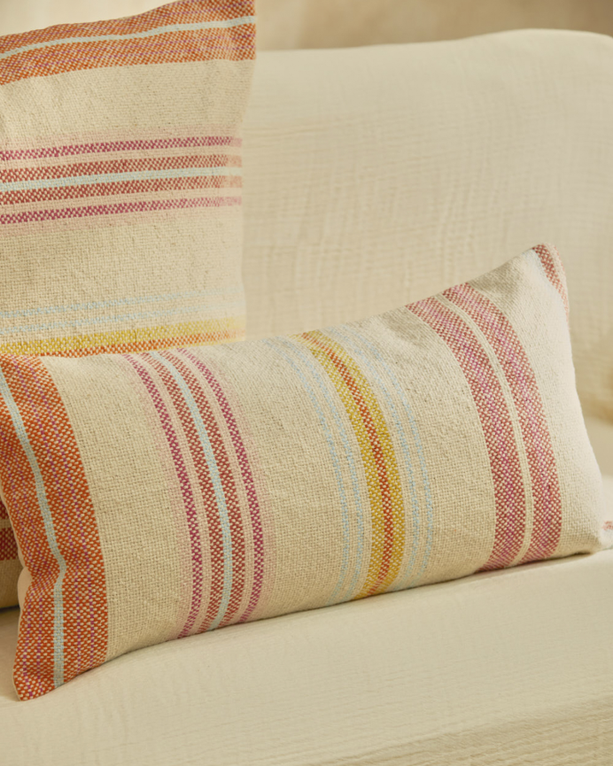 Fodera per cuscino in cotone multicolore 30x60cm