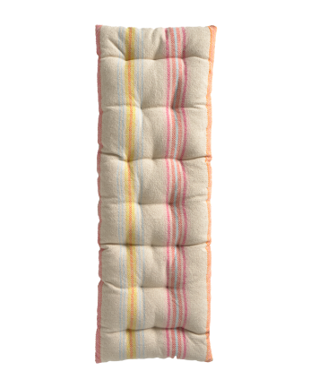 Cuscino rettangolare per panca in cotone multicolore 40x120x4cm