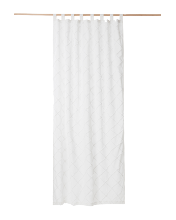 Tenda semi-traslucida in cotone colore bianco 140x280cm